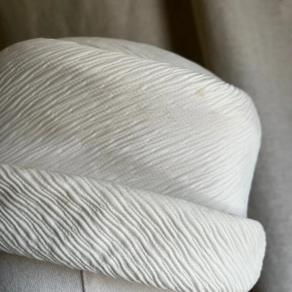 Vintage Ivory‎ Textured Pillbox Hat 1960s Sculptural Mod Cocktail Hat